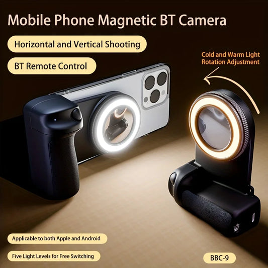 MagSafe Bluetooth Selfie Grip with Fill Light & Stabilizer