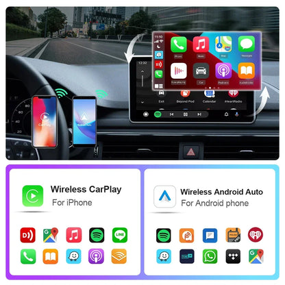 Wireless CarPlay & Android Auto – Plug & Play Freedom