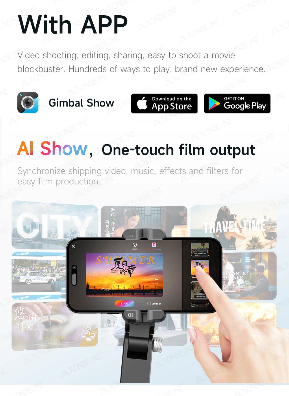AXNEN Q19 AI Gimbal – 360° Face Tracking with Fill Light