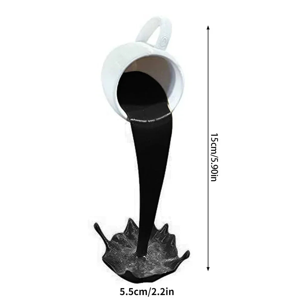 Floating Coffee Mug Sculpture – Gravity-Defying Art