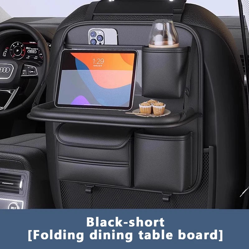 SEAMETAL Car Seat Organizer – Foldable Tray & Multi-Pocket Storage