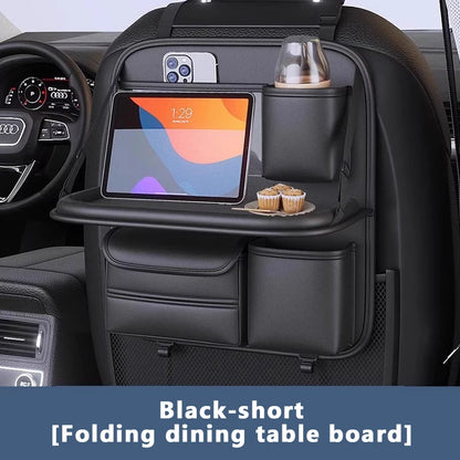 SEAMETAL Car Seat Organizer – Foldable Tray & Multi-Pocket Storage