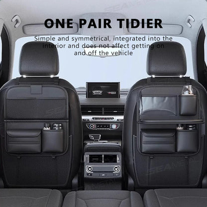 SEAMETAL Car Seat Organizer – Foldable Tray & Multi-Pocket Storage