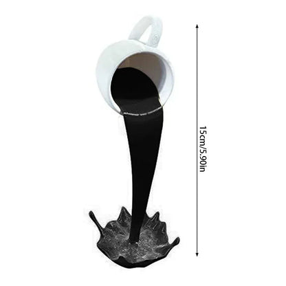 Floating Coffee Mug Sculpture – Gravity-Defying Art