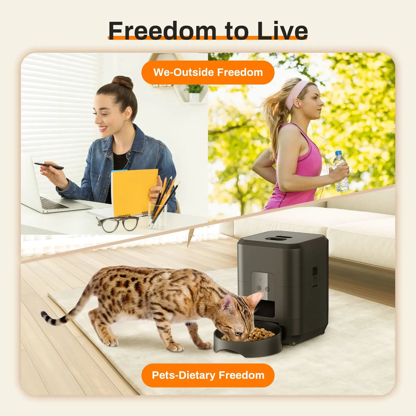 Smart Pet Feeder – Timed Cat & Dog Dispenser