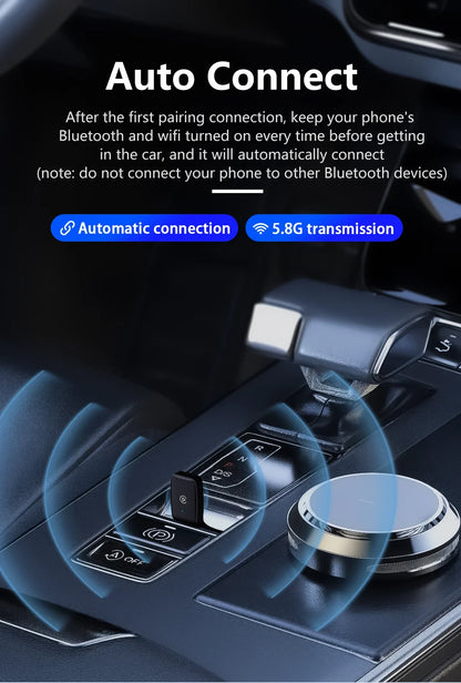 Wireless CarPlay & Android Auto – Plug & Play Freedom