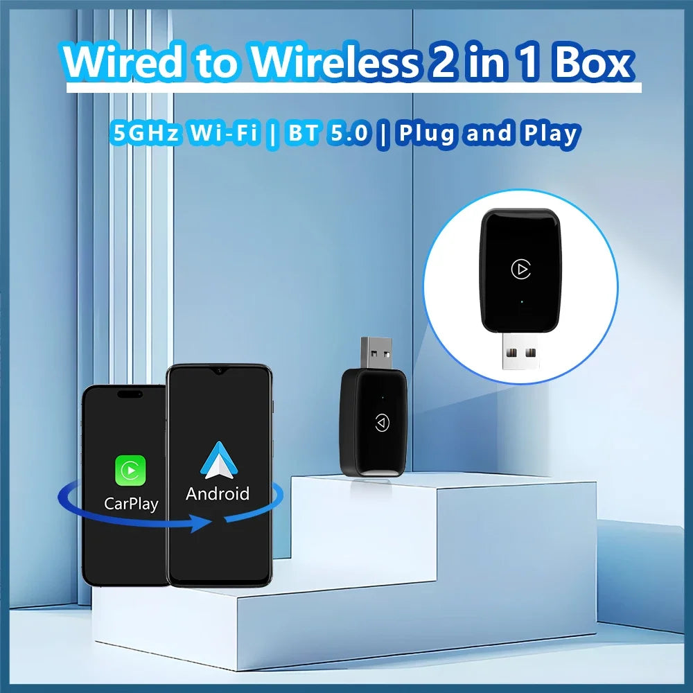 Wireless CarPlay & Android Auto – Plug & Play Freedom