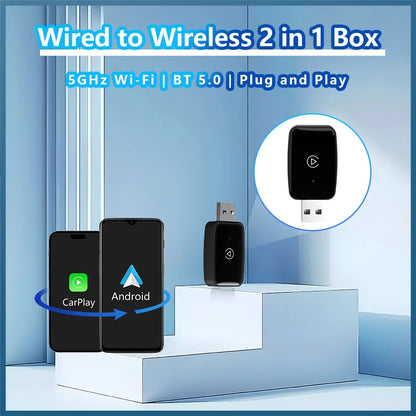 Wireless CarPlay & Android Auto – Plug & Play Freedom