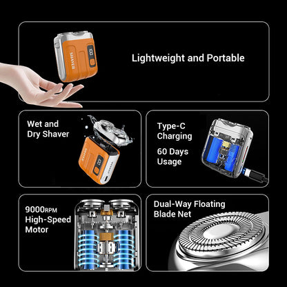 Mini Electric Shaver - Portable Travel & Home Use