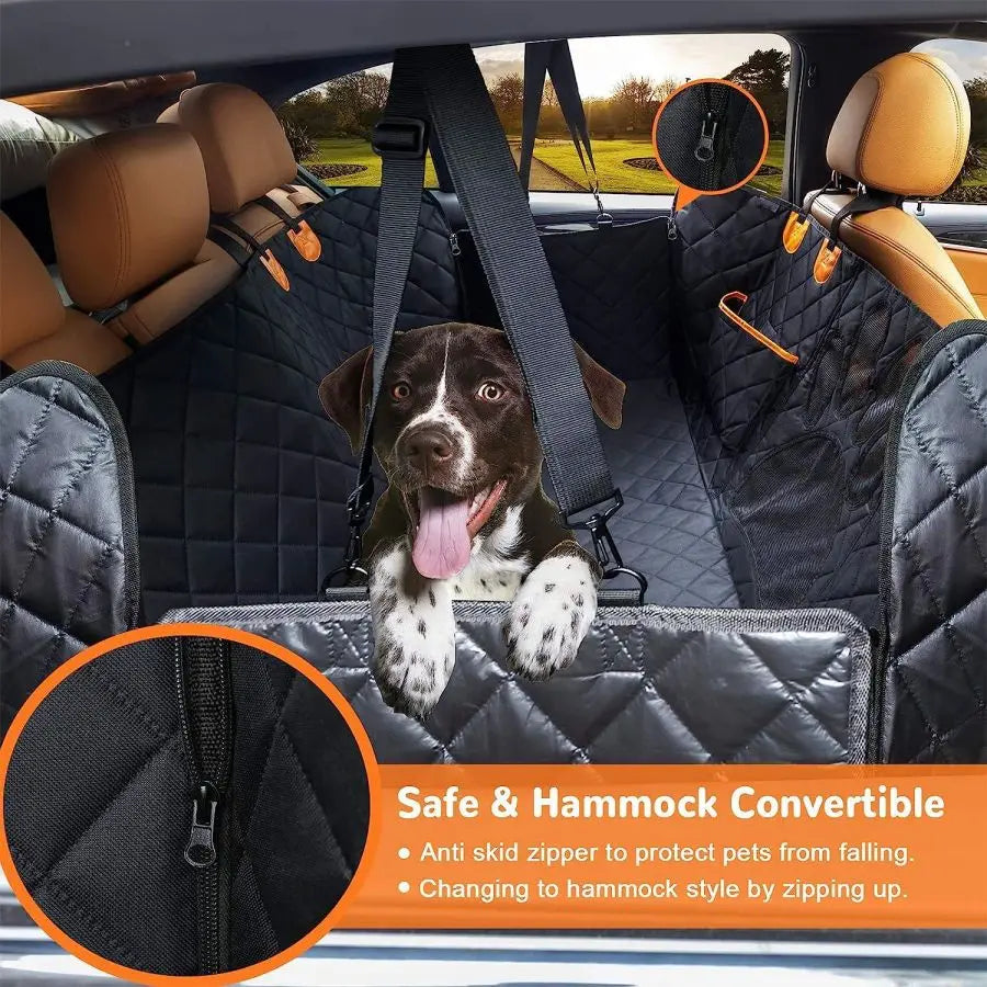 Waterproof Dog Car Seat Cover – Hammock with Mesh Window 🐾🚗