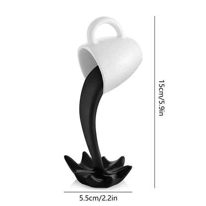 Floating Coffee Mug Sculpture – Gravity-Defying Art