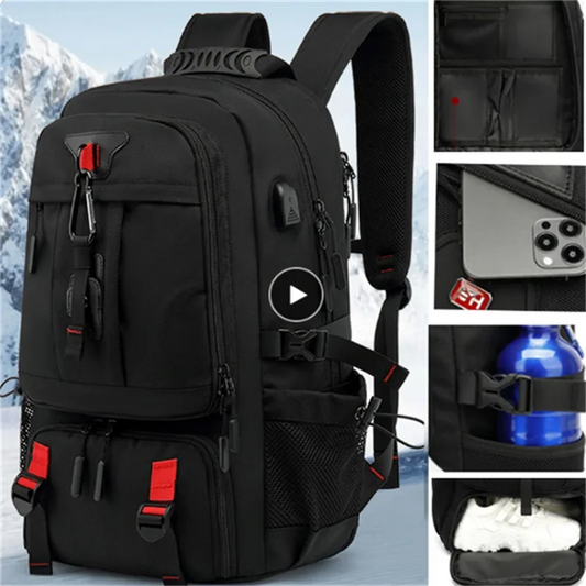 Expandable Travel & Laptop Backpack with USB Charging Port