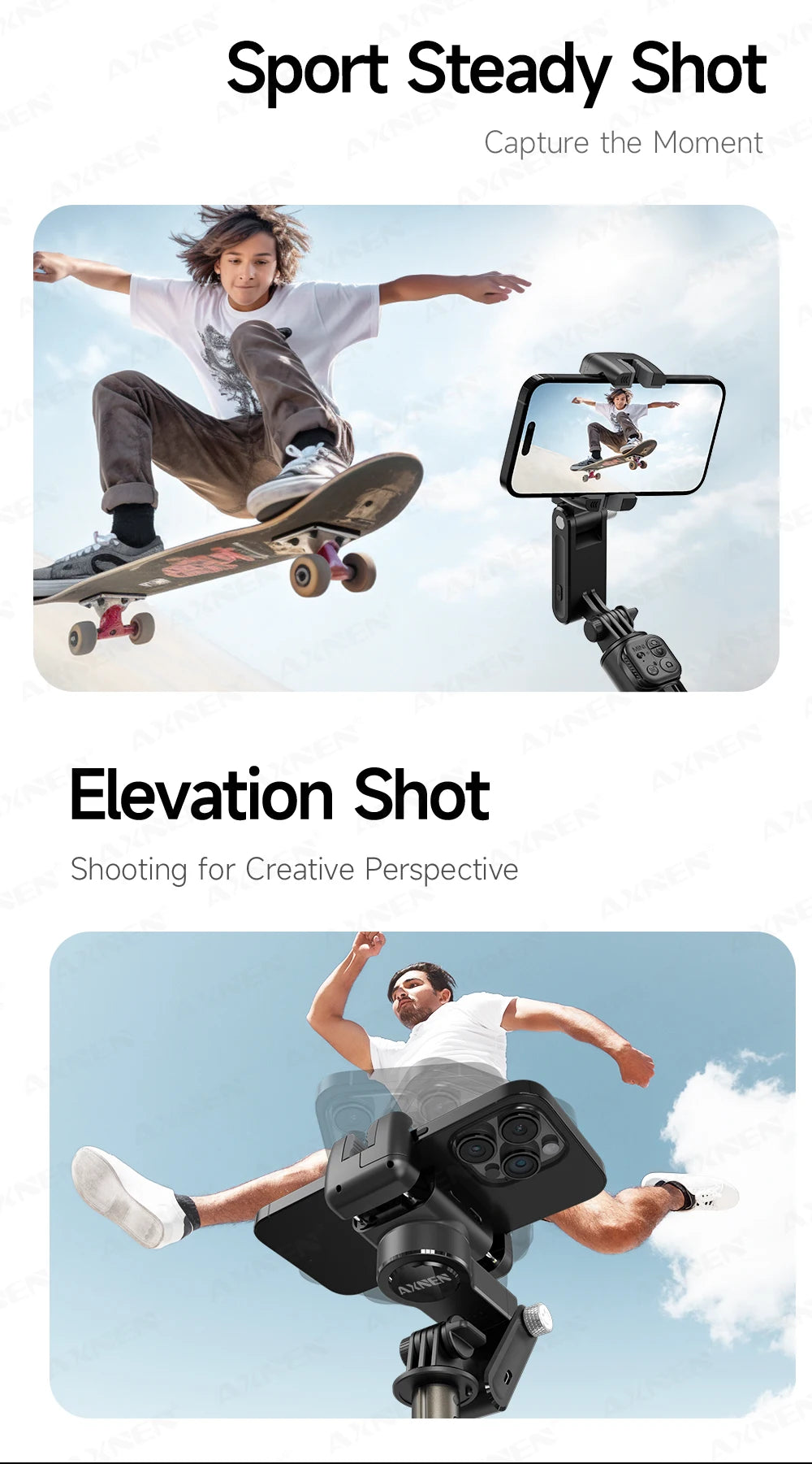 AXNEN Q19 AI Gimbal – 360° Face Tracking with Fill Light