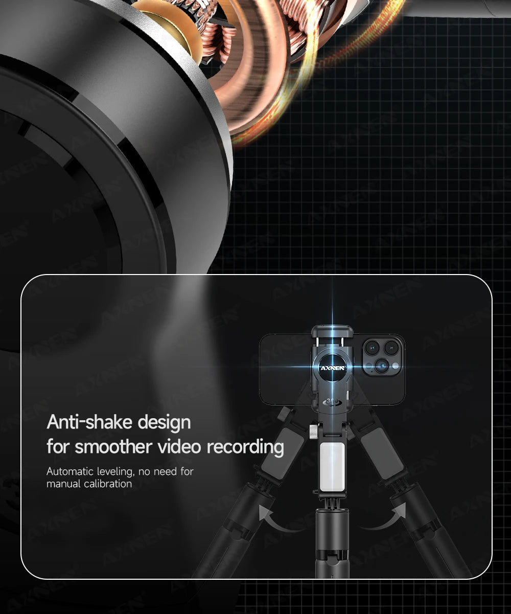AXNEN Q19 AI Gimbal – 360° Face Tracking with Fill Light