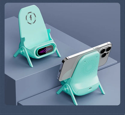 Mini Chair 3-in-1 Cordless Fast Charger Stand