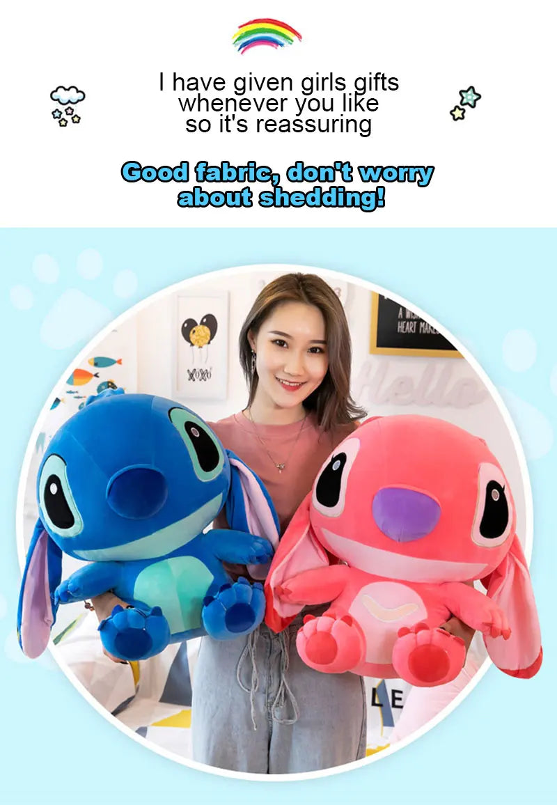 Giant Lilo & Stitch Plush – Soft Hug Pillow Toy