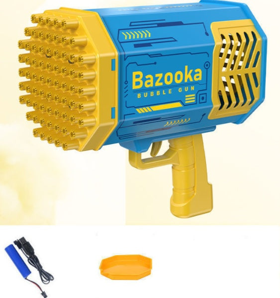 Rocket Bubble Gun 69 Holes – Colorful Lights & Fun Toy